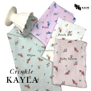 05 meter Bahan Kain Crinkle Cringkel Kringkel Motif Kayla