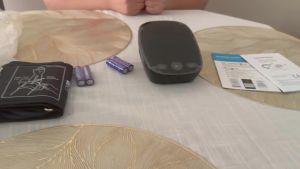 Automatic Upper Arm Monitor for Home Use – One-Touch LED Backlit Display Bluetooth Sync 8.7"-17.3" Cuff Dual User 240 Readings USB-C/Battery (4AA Included)