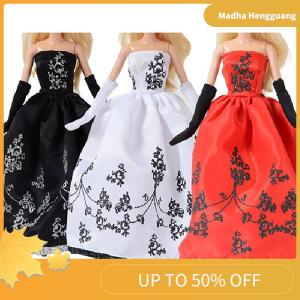 Madha Doll Clothes Princess Dress Banquet Party Beautiful Dress Embroidery Tulle Dress For 11inch Doll