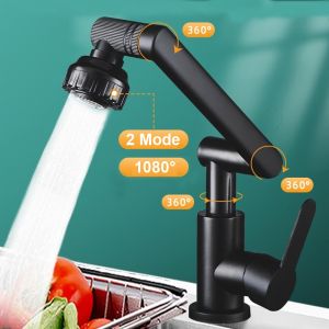 Modern Stainless Steel Faucet - 1080° Swivel Hot & Cold Ideal for Balcony Home Hotel & Kitchen