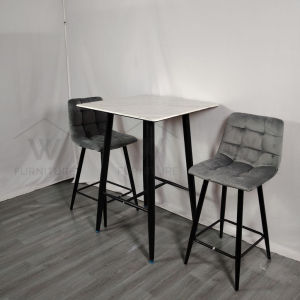 Wfurniture Super Solid Wood 95cm Dining Set Island Table Set Bar High Table Island Chair Set 吧台桌