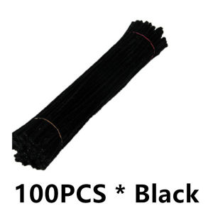 100PCS Diy Craft Chenille Sticks Chenille Stems Chenille Stems Makaron Colorful Sticks Glitter Powder Chenille Sticks Kids Toy Handmade Flower Materials Set