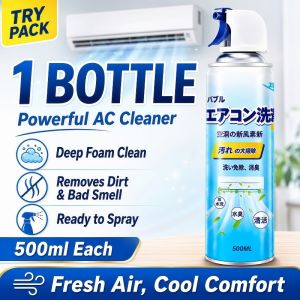 Air Conditioner Cleaner Spray 500ml Air Conditioner Cleaning Agent Sterilization Spray Car Home Air Conditioner Cleaner Car/Home Air Conditioner Cleaner No need to disassemble or wash