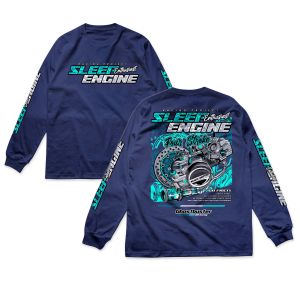 KAOS 4 STROKE SLEEP ENGINE ENTHUSIAST - Tshirt Longsleeve Racing 4 Tak Four Stroke 4Stroke Motor Herex Otomotif GBA5341
