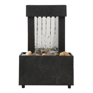 YUDESHUI Circulating Water Flow Water Fountain Micro Landscape Battery/Plugged in Chinese Fengshui Waterfalls ABS Waterfall Decoration Home Decoration