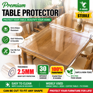 ✈️24 hours delivery ✈️ thickness PVC table cloth transparent table cover clear table cloth waterproof plastic table cover pvc table mat transparent table mat table protector mat transparent table cloth 桌垫