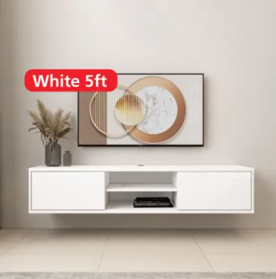 NEVA wall tv cabinet 5ft 4ft kabinet tv gantung rak tv cabinet rak tv gantung tv cabinet wall mounted walnut