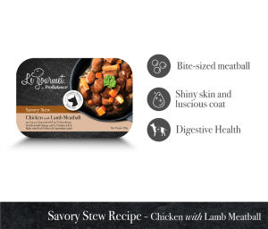 Le Gourmet LeGourmet by ProBalance Savory Stew Chicken / Chicken Lamb Meatball Dog Wet Food 230G