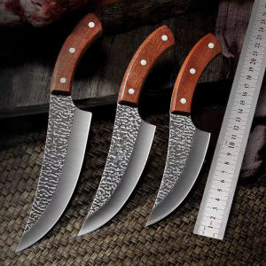 มีดทำอาหาร มีดทำครัว มีดแล่ปลา แถมซองหนัง มีด ใบมีดชุบแข็ง ไม่เป็นสนิม