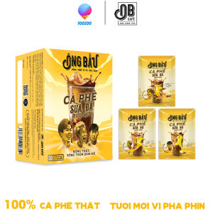 Hộp 10 Gói Cafe Muối 220G/ 10 Gói Cafe - Cà Phê Sữa Đá Tươi Mới Ông Bầu Hộp 240g – NUTIFOOD – YOOSOO