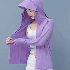 Women Sun Protection Jacket Hoodie Full Face Cover with Visor UV Jacket Women Lightweight Breathable Women Jacket