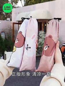 LINE FRIENDS Anime Kawaii Brown Car Sunshade Umbrella Cony Sally Retractable Easy To Store Aluminum Foil Insulation SunshadeEIRU-2IJ
