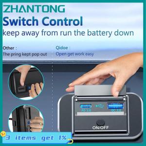 ZHANTONG Nhanh chóng phí PD Loại C kép USB cổng xe bus sạc Ổ cắm adapter 12V 24V USB Power Panel với Swith cho Marine xe máy