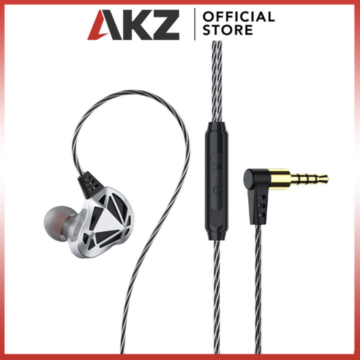 AKZ F5 Sports Earphones 3.5mm Sport Headphones Stereo Bass Metal