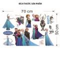 Decal dán tường nhân vật hoạt hình ELSA HPM1431 Sticker Tranh Dán Tường ,Decal dán tường anime.
