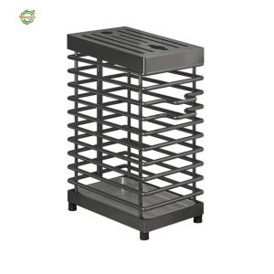 Stainless Steel Holder Space Saving Kitchen Stand with Slots Countertop Storage Hollow Iron Wire Chef Accessories Home Items [Winnereco World]
