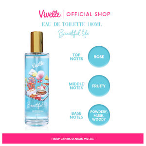VIVELLE Eau De Toilette - EDT Glass - Select The Variant - 100 ml - Perfume Wanita - Halal & BPOM - Dapatkan Hadiah Gratis