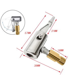 Portable Tire Inflator Nozzle AIr Valve Clamp Air Compressor Chuck Hose Connector
