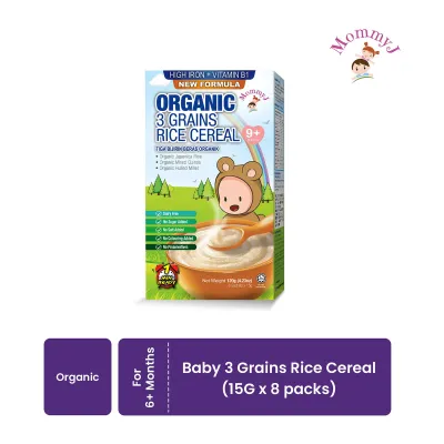 MommyJ Baby 3 Grains Rice Cereal (15G x 8 packs)