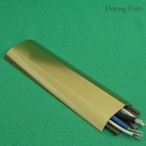 Nẹp bán nguyệt nhôm Nẹp luồn dây điện MKP10 Luồn dây điện đế nhựa thanh dài 2m5