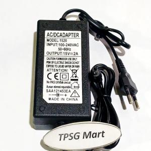 Nguồn Adapter DC 15V - 2A (2000mA) / Đầu cắm 5.5mm x 2.1mm (Adapter dây liền)