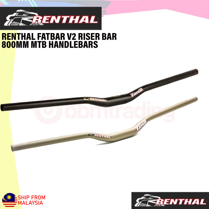 RENTHAL FATBAR V2 31.8MM RISER BAR 800MM MTB HANDLEBARS BLACK EDITION ALU GOLD MOUNTAINBIKES HANDLEBAR Lazada