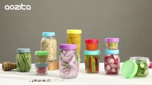 AOZITA 10 WIDE Mouth & 10 REGULAR Mouth Mason Jar Lids - 20 Pack Food Grade Plastic Mason Jar Caps for Ball Kerr and More Canning Jars - Leakproof & Dishwasher Safe - White