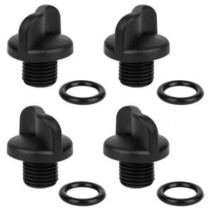 1 Set Pool Pump Drain Plug with Seal Rings Replacement Plastic Texture for Filter Pumps and Water Purification Systems