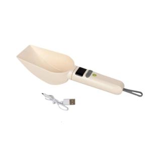 Convenient Measuring Spoon Scale for Household and Pet Use with Detachable Spoon and Precise Weighing with 3 Unit