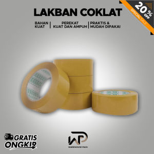 Lakban Coklat 100 Yard | Lakban Packing | Lakban Warna Coklat 5 CM | Lakban Kualitas Premium | Lakban Super