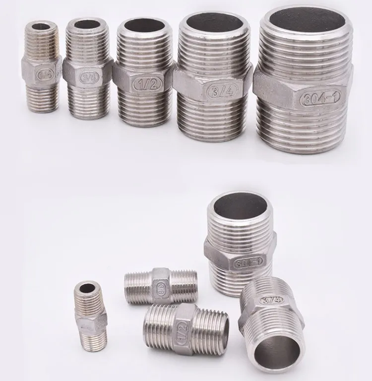 SS304 Pipe Union Connector 1/4-2 BSPT Female-Male Threaded Plumbing  Fitting