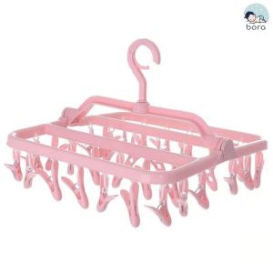 Móc chùm treo quần áo cho bé 32 kẹp cao cấp [Có thể gấp gọn tiện dụng đa năng]