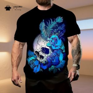 Summer Mens T-Shirt Vintage Skull 3D Printed Mens Short Sleeve T-Shirt Hip Hop Style Men Tops New Horror Casual Mens Clothing