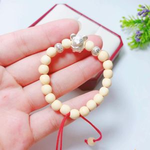 Vòng dâu cho bé - Vòng dâu tằm cho bé sơ sinh mix charm bạc theo tuổi