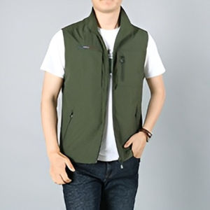 Mens Sleeveless Vest Jacket Windproof Waterproof Lightweight with Multiple Pockets for Hiking Camping Outdoor Sports