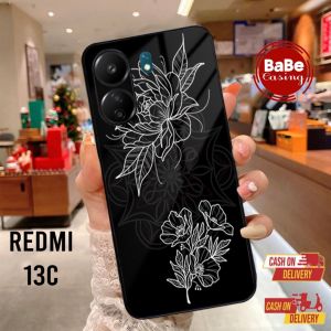 Case Redmi 13c Bunga Redmi 13c Casing Terbaru Hardcase Softcase Glossy