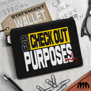 Funny Statement Canvas Wallet - Mugmania - Black Canvas Wallet Only