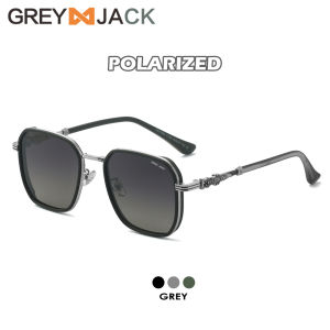 Grey Jack Sunglasses Kacamata Hitam Polarized Anti Silau UV400 Classic Vintage Style Kotak Design Terbaru Fashion Pria Wanita 31884