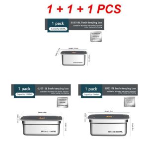 SUS 316 Stainless Steel Lunch Box Vacuum Food Container Lunch Box for adult Leak-proof Travel Lunch Box Food Container Refrigerator Storage Box