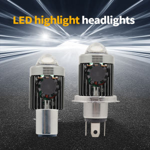 Bóng Đèn Pha LED Xe Máy BA20D 10000Lm H4 Đèn Hi Lo Ống Kính CSP Màu Trắng Vàng Phụ Kiện Xe Tay Ga Đèn Sương Mù 12V