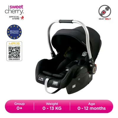 Sweet Cherry Newborn Rearward Facing Infant Aluminium Handle Bar Baby Carrier Car Seat from Birth LB320AL Atomic Alu. Carrier Car Seat