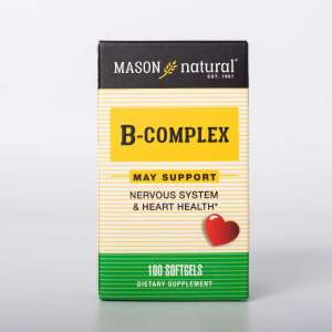 Viên uống vitamin B-Complex Mason Natural 100 viên giúp cải thiện trí nhớ giảm stress và ăn ngon - bổ sung nhóm vitamin B thiết yếu giúp hỗ trợ hoạt động của hệ thần kinh giảm cảm giác mệt mỏi căng thẳng và tăng cường sức khỏe tổng thể