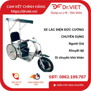 Xe lắc điện Đức Cường DCL03 tích hợp hệ thống chống sóc thủy lực tự động ngắt điện an toàn cho người già người khuyết tật di chuyển khó khăn tiện dụng dễ dàng di chuyển