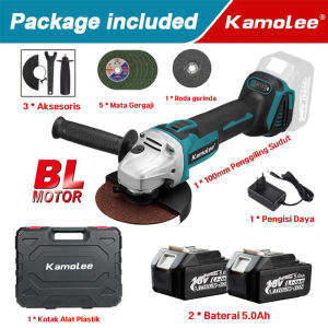 Kamolee Tool 4inci DGA404 18V Gerinda Brushless 4speed Alat Pemotong Poles Serbaguna