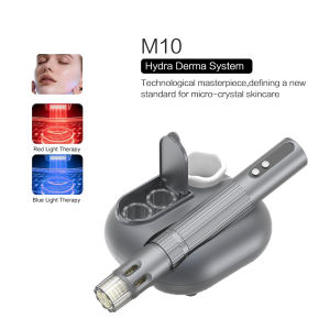 Wireless Hydra Pen M10 Blue / Red LED Light Therapy Dermapen Adjustable 0-2.5mm Microneedling Pen for Skincare