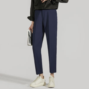 Spring Summer New Nine-point Small Western Pants Trendy Men Korean Version Trendy Slim Fit Draped Suit Pants Men Casual Long Pants