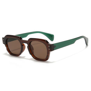 KLASSNUM Trendy Square Candy Color Sunglasses Women Retro Punk Blue Green Shades UV400 Retro Luxury Designer Men Eyeglasses 선글라스