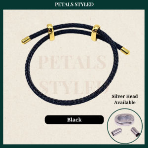 【PETALS_STYLED】 Steel Wire Stainless Steel Charm Rope Bracelet Double Adjustable 3MM Gold Silver Buckle Mother Daughter Couple Gifts