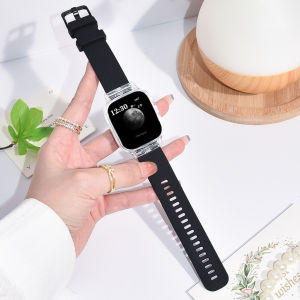 สายซิลิโคนพร้อมเคสใสสำหรับ Xiaomi Redmi Watch 5 Active Strap / Redmi Watch 5 Lite Strap / Redmi Watch 4 Strap / Redmi Watch 3 Active / Redmi Watch 3 สายนาฬิกาแบบสร้อยข้อมือ SmartWatch สายนาฬิกา Xiaomi MI Watch Lite