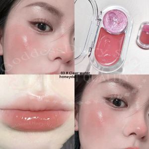 Gege Bear Highlighting Blush Cream Lip And Cheek Dual-Use Smudge-Proof Long-Lasting Color Pure Desire Series A Must-Have For Student Parties Creating A Natural Makeup Look.